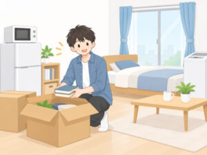 1人暮らしを始める男性