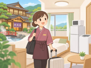 観光・宿泊関連の仕事で一人暮らしを始める女性