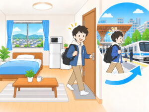 金沢の学校に通学する学生