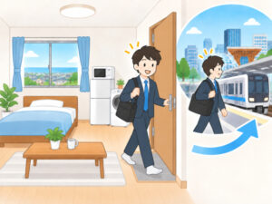 金沢市へ通勤する生活を送る男性