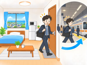 金沢に通勤する男性